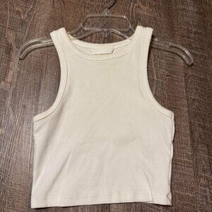 cream crop top